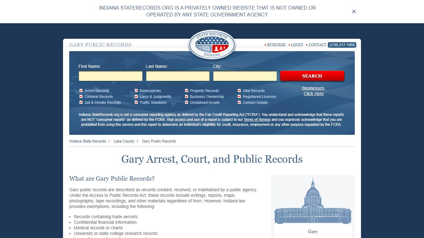 Gary Arrest and Public Records | Indiana.StateRecords.org